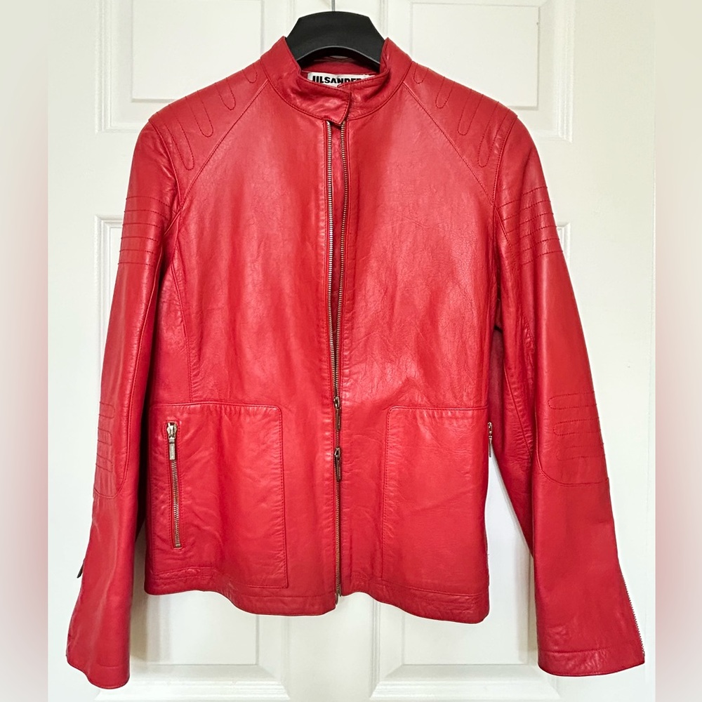 Leather jacket Jil Sander size M ( original size 40 )